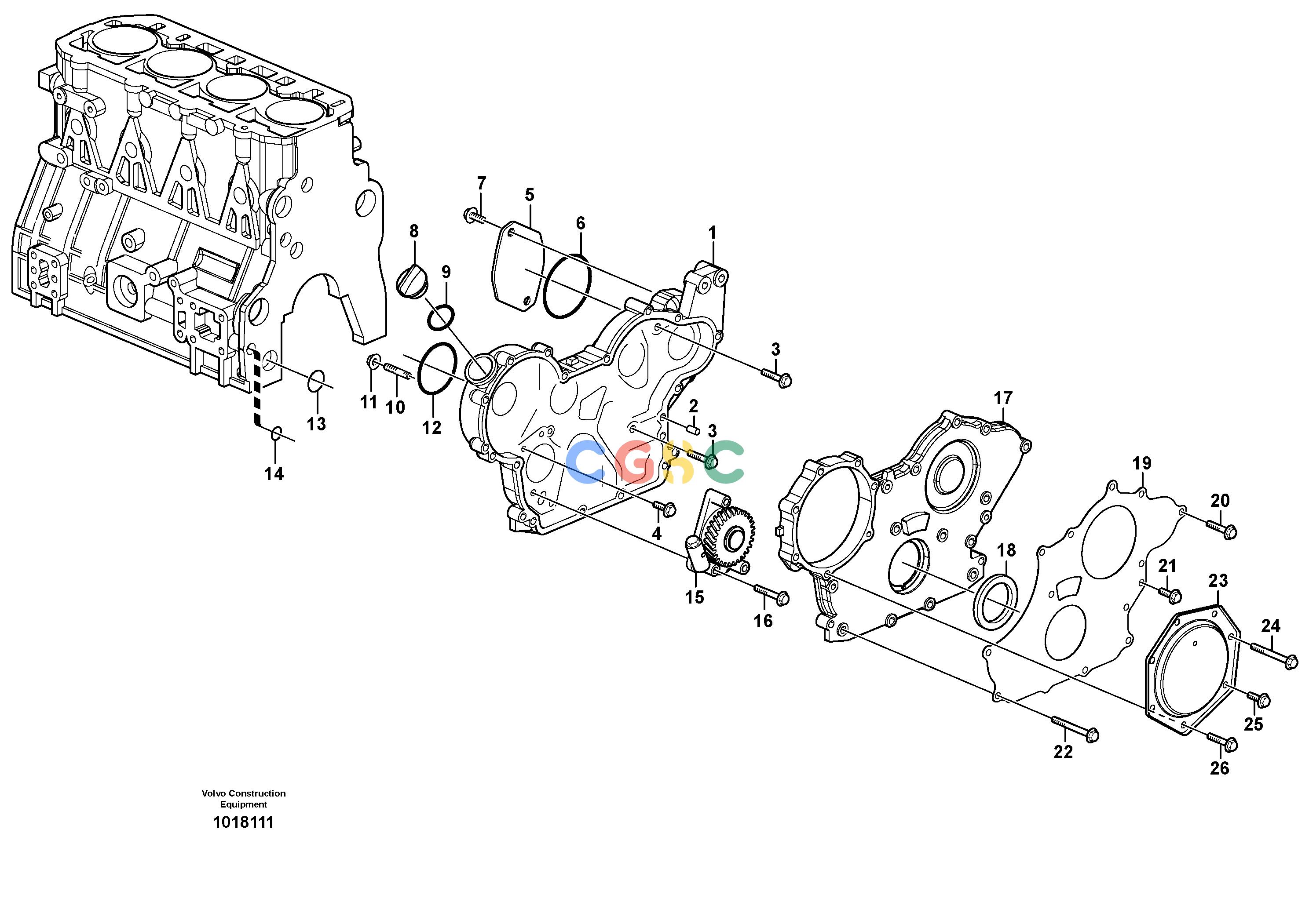 沃尔沃零件查询MC90B Timing gear casing and gearsS/N 71000 -11858384, 11858385-NoneVOE11858384NoneAutodata Volvo online