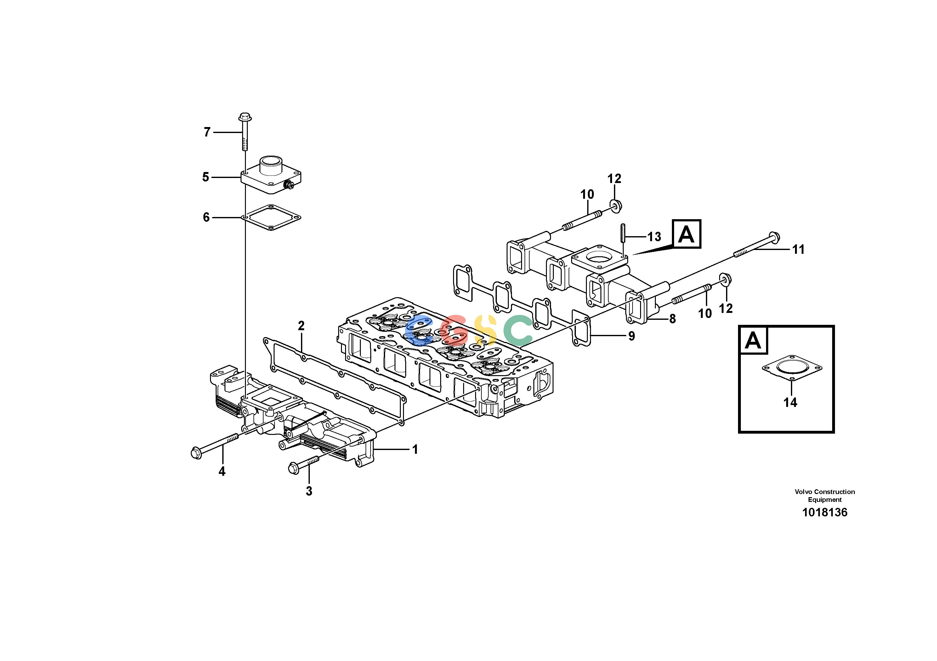 沃尔沃零件查询MC80B Inlet manifold and exhaust manifoldS/N 71000 -11858379-NoneVOE11858379NoneAutodata Volvo online