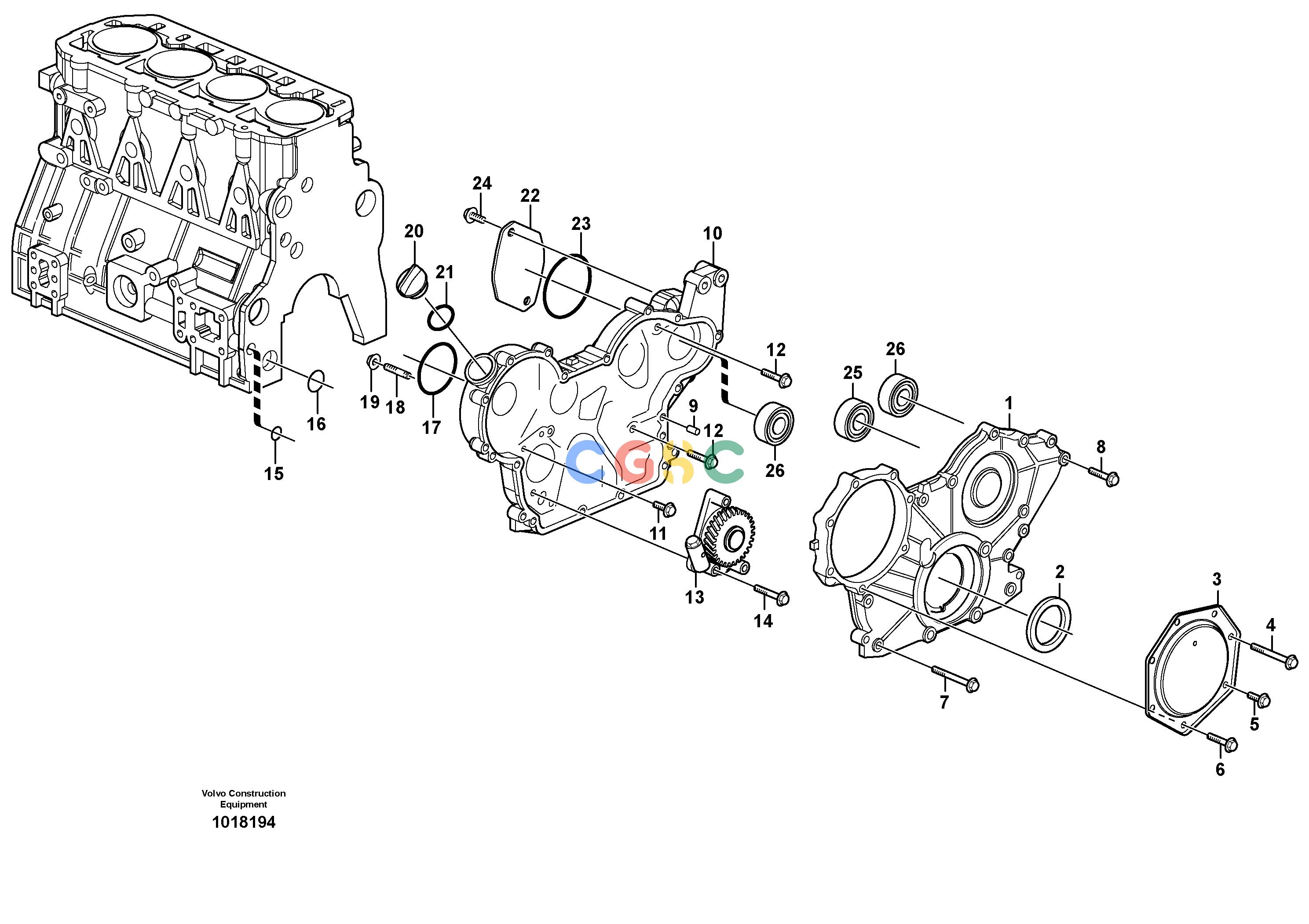 沃尔沃零件查询MC90B Timing gear casing and gearsS/N 71000 -11858380-11858381VOE11858380NoneAutodata Volvo online