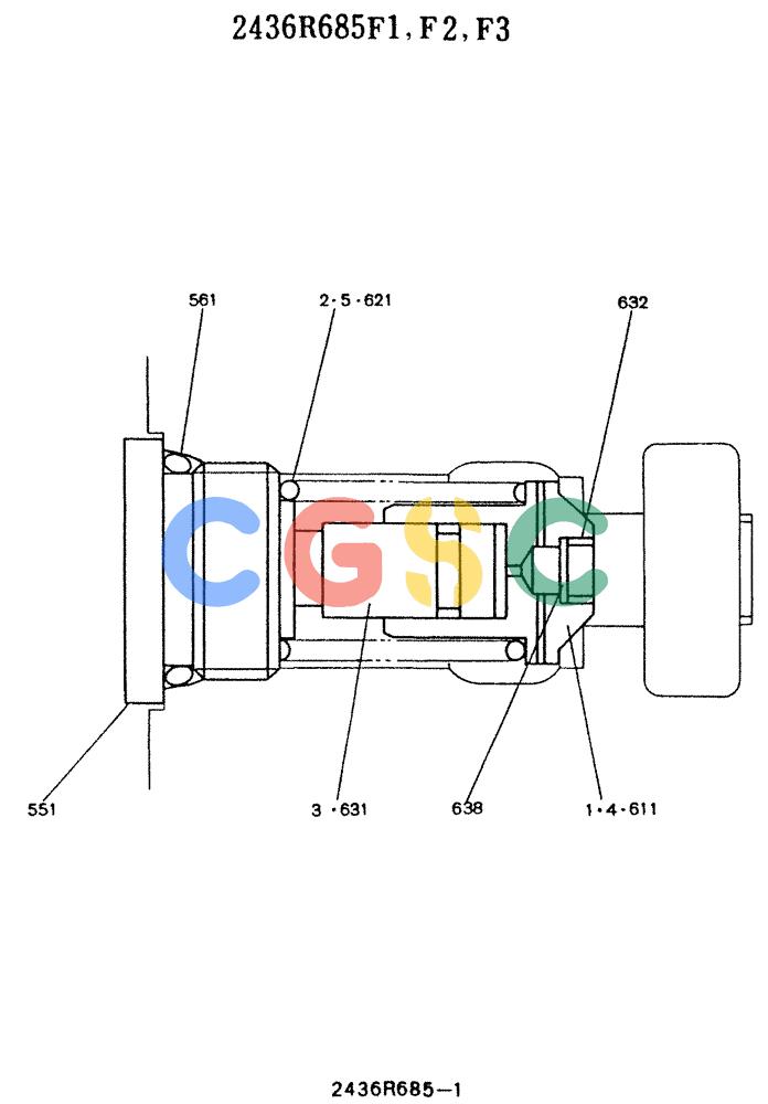 神钢零件查询(K912LC) - MARK II EXCAVATOR ASN YC-0301 (1/88-12/03) (11-003) - VALVE ASSY, RELIEF (2436R685F1-F3) Kobelco