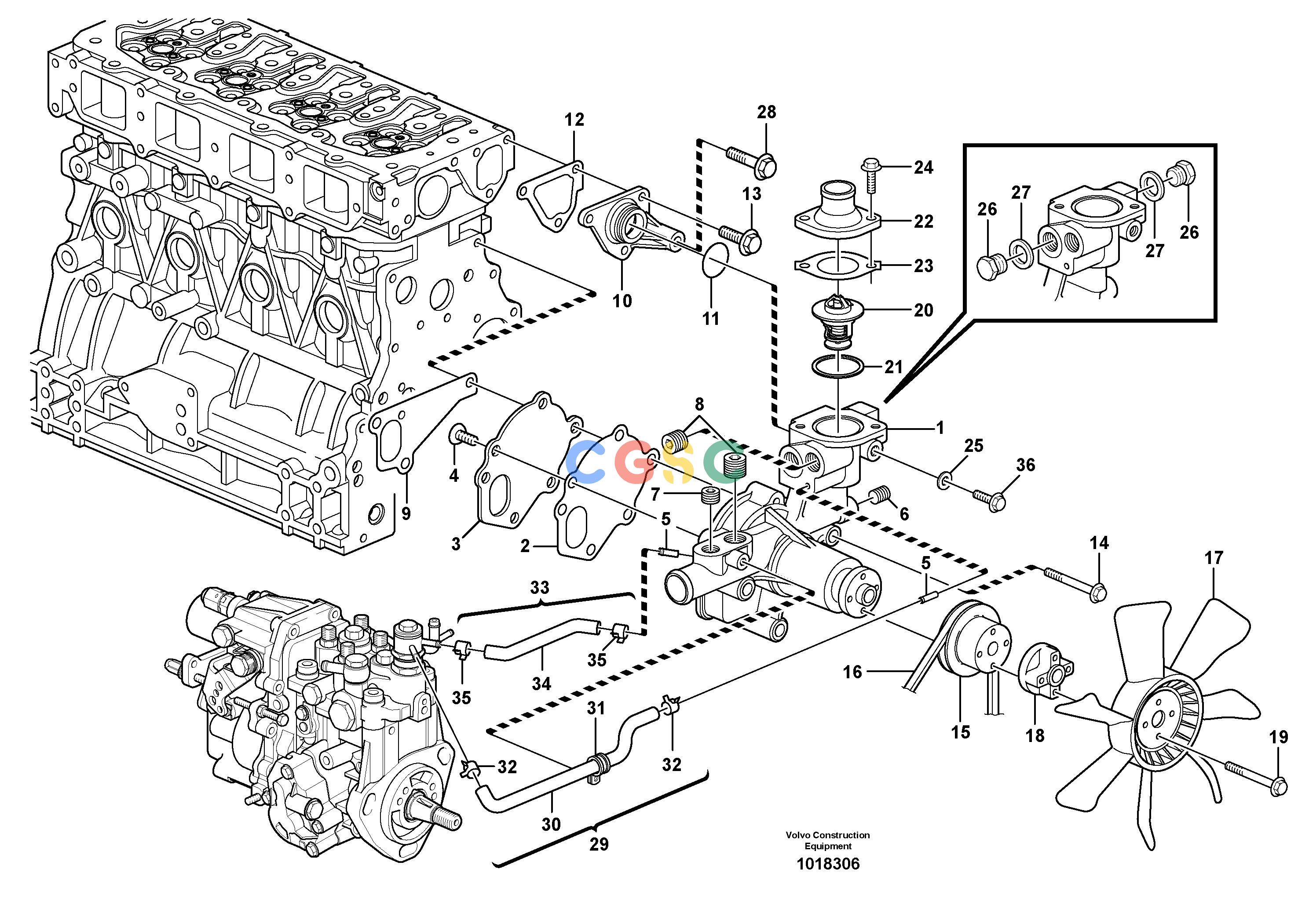 沃尔沃零件查询EC27C Water pumpNone NoneNoneNoneAutodata Volvo online