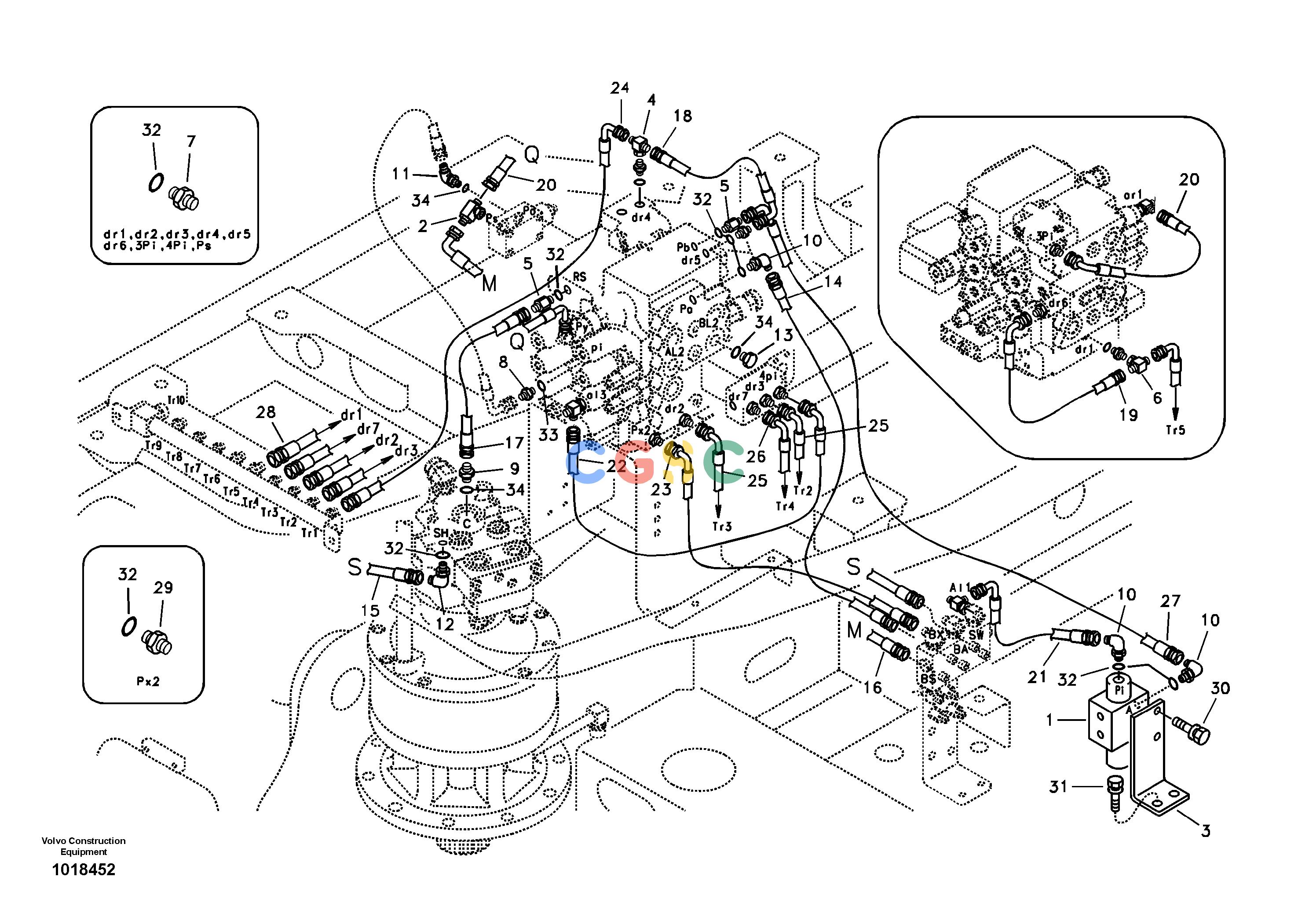 沃尔沃零件查询EC135B Servo system, control valve piping.SER NO 20001-200798277787-NoneNoneNoneNoneAutodata Volvo online