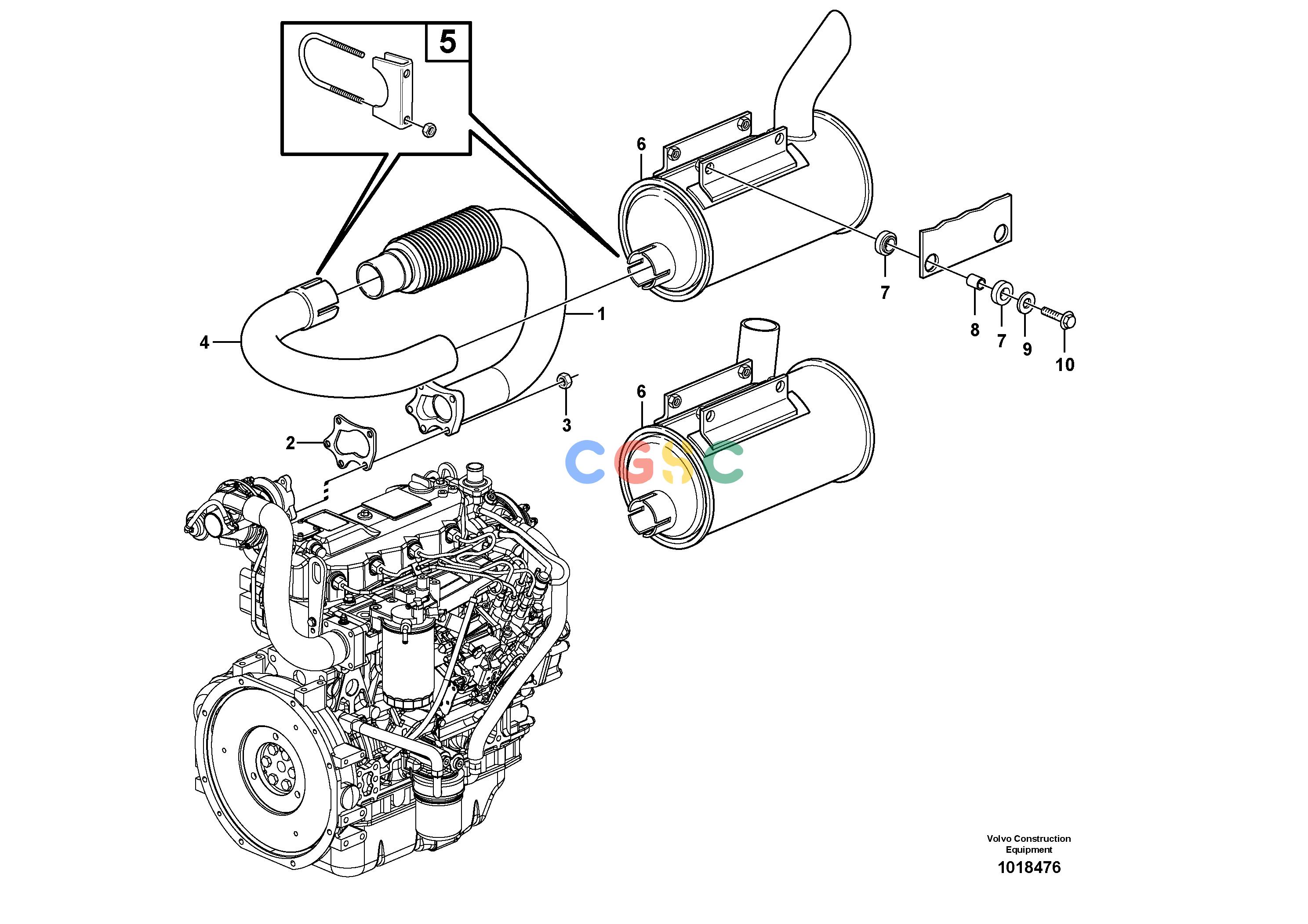 沃尔沃零件查询MC70B Exhaust systemNone11840245 STD-11840363 EUVOE11840245NoneAutodata Volvo online