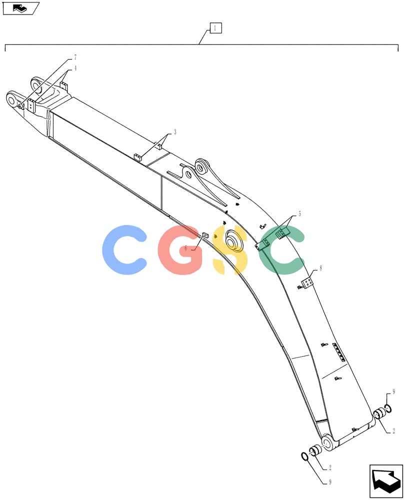 神钢零件查询(ED160 BLADE) - HYDRAULIC EXCAVATOR - ASN LH02-01501 (9/12-12/13) (84.910.AA) - BOOM, 4.68M Kobelco