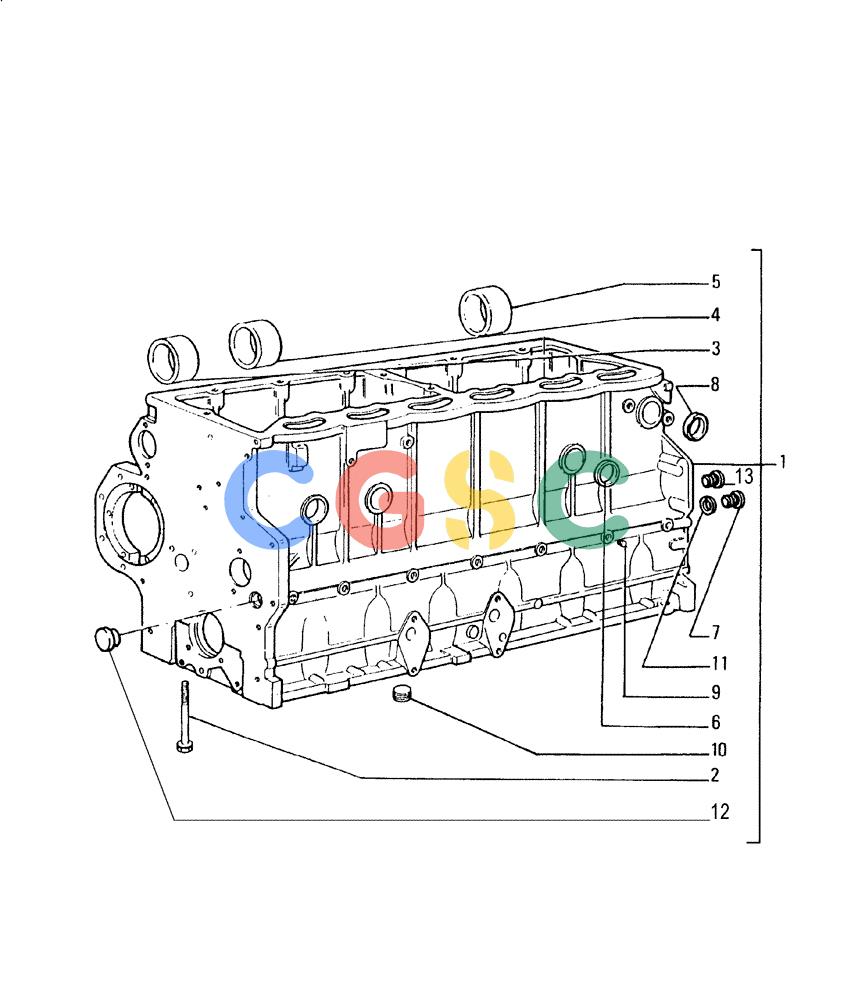 纽荷兰零件查询(FD175) - CRAWLER DOZER (N.A. VERSION)(S/N 061640 & AFTER) (1/93-) (0.040[01]) - CRANKCASE New Holland Constructuion