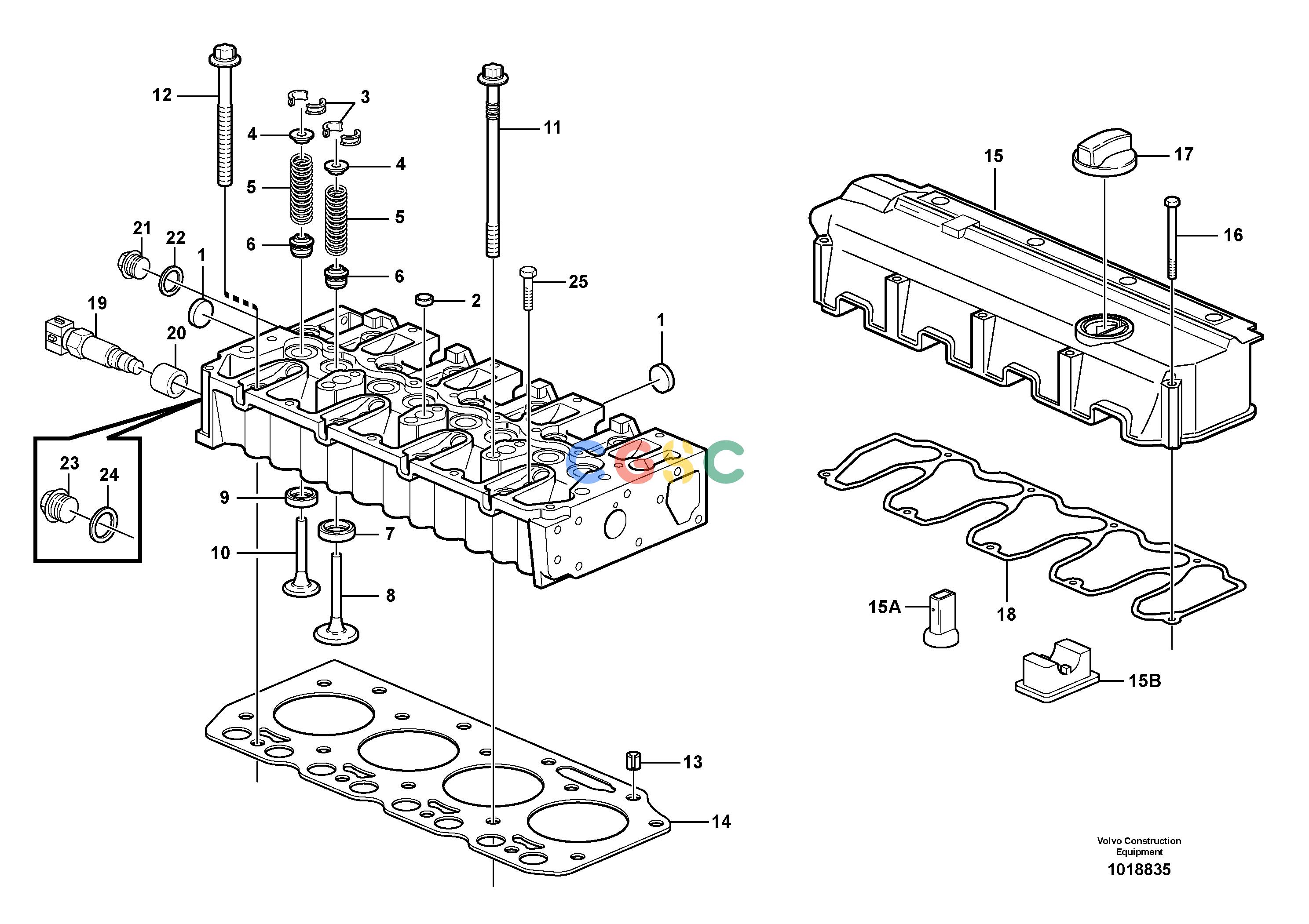 沃尔沃零件查询L50E Cylinder headBRAZIL, S/N 71001 - NoneNoneNoneAutodata Volvo online