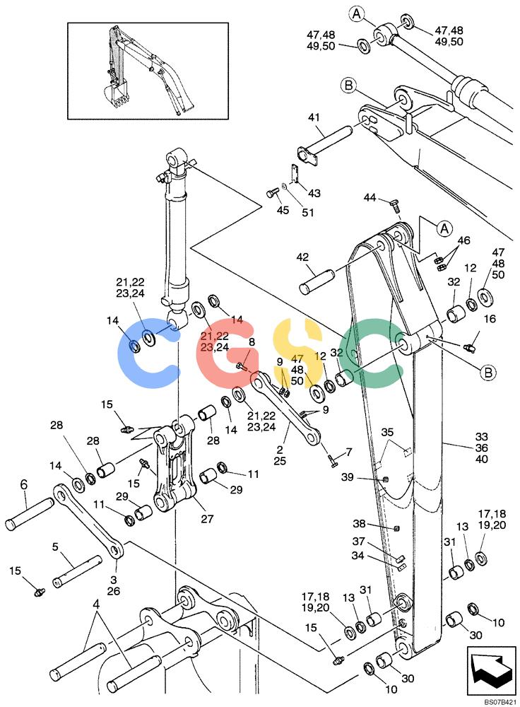 纽荷兰零件查询(EH160) - CRAWLER EXCAVATOR (9/03-) (09 -43[00]) - ARM ASSY 3.1M (10 FT 2 IN) New Holland Constructuion