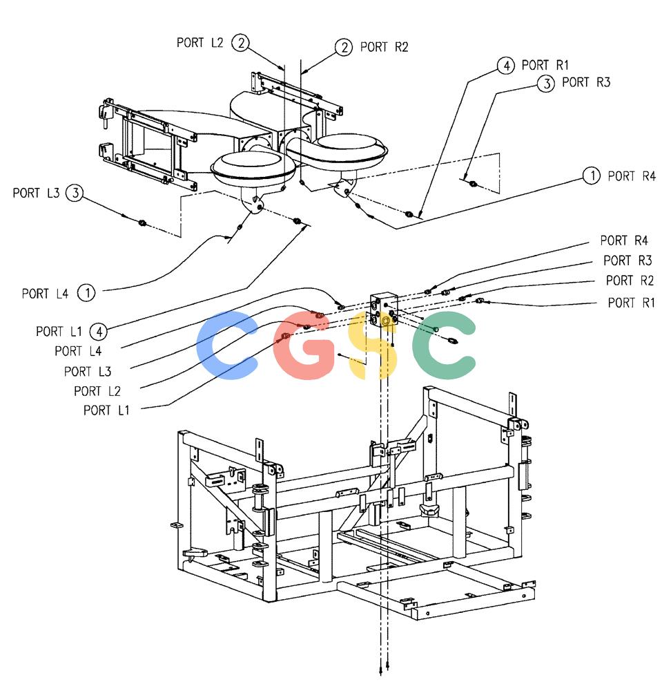 凯斯零件查询(438) - FLEX-AIR APPLICATOR - 2003 (3/03-10/03) (06-019) - HOSE GROUP, FAN LOOP Case Agriculture