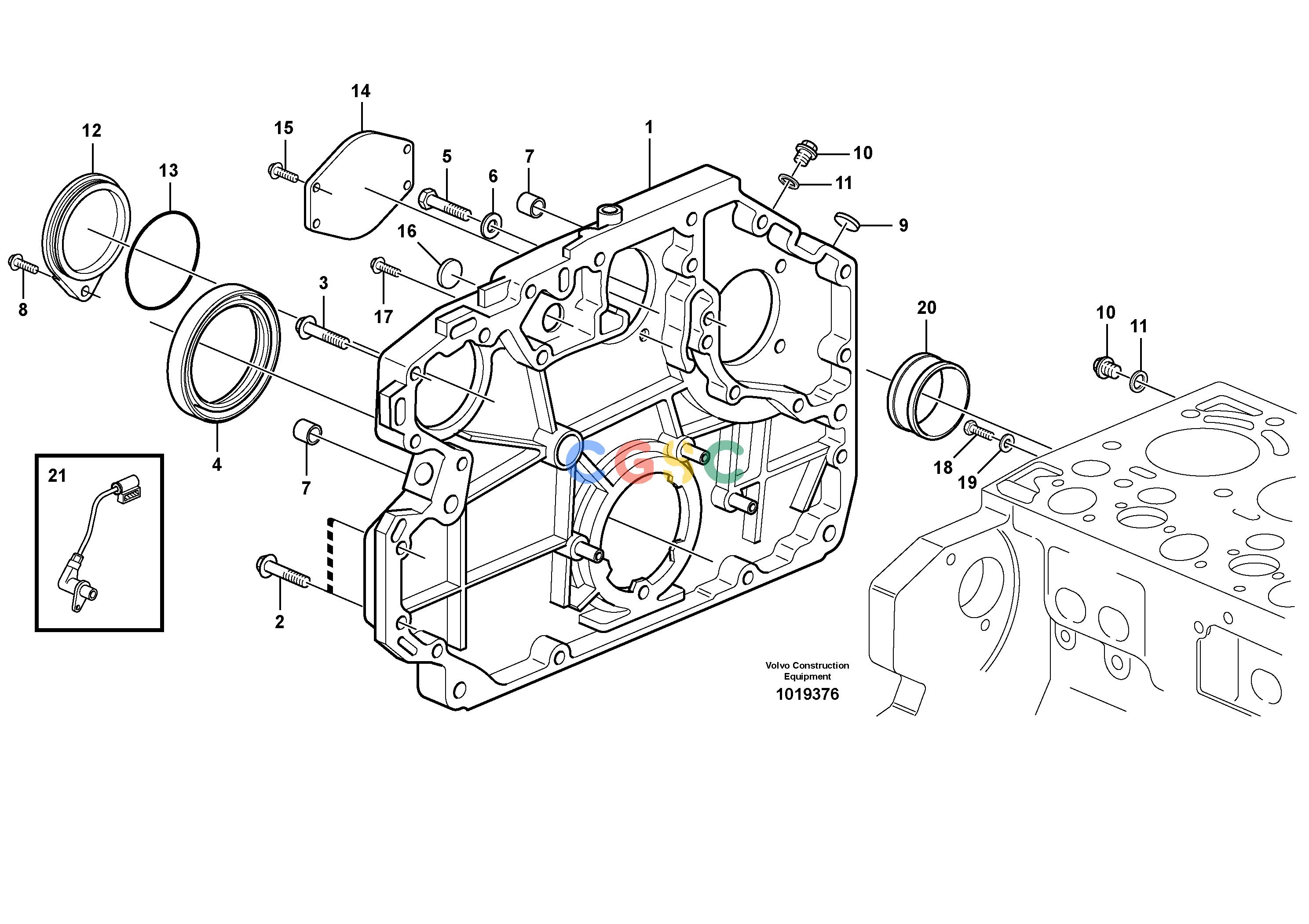 沃尔沃零件查询EW200B Timing gear casing and gearsNone NoneNoneNoneAutodata Volvo online