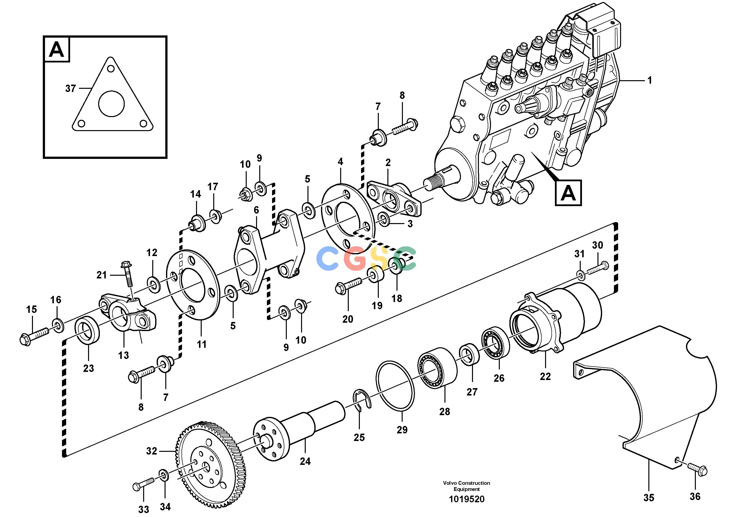 沃尔沃零件查询A30D Pump driveS/N -11999, - 60093 USA S/N-72999 BRAZIL NoneNoneNoneAutodata Volvo online