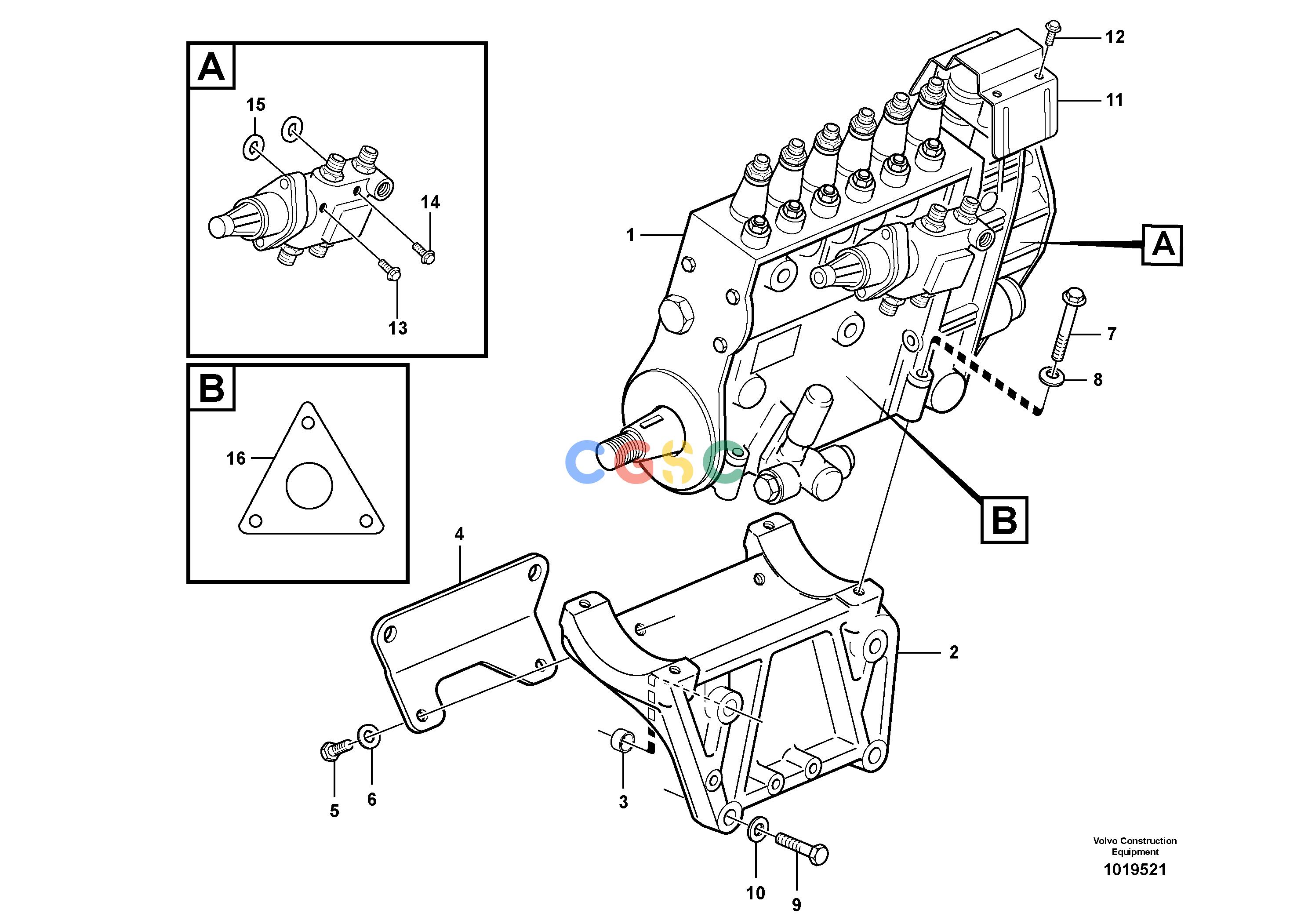 沃尔沃零件查询A25D Fuel injection pump with fitting partsS/N -12999, - 61118 USA NoneNoneNoneAutodata Volvo online