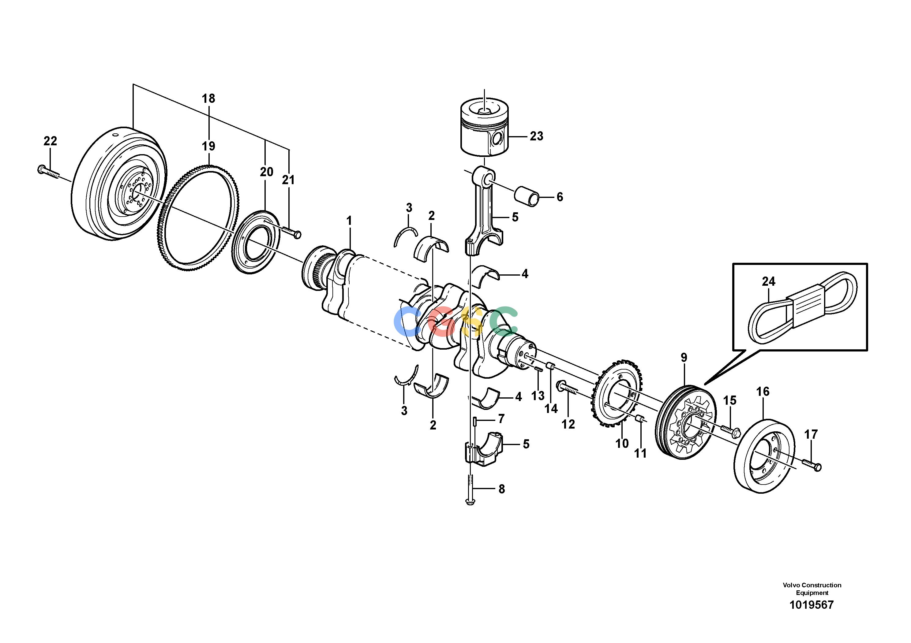 沃尔沃零件查询G900 MODELS Crankshaft and related partsS/N 39300 - NoneNoneNoneAutodata Volvo online