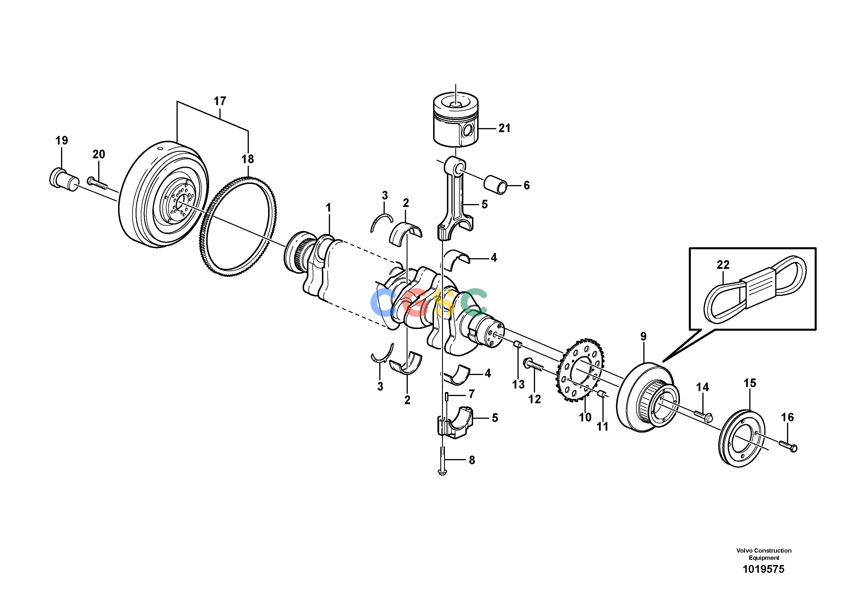 沃尔沃零件查询FC2924C Crankshaft and related partsS/N 110001 - 1100408279626-NoneNoneNoneNoneAutodata Volvo online