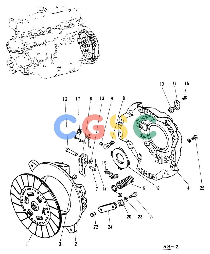 神钢零件查询(65R5P) - MITSUBISHI DIESEL ENGINE - LK300A WHEEL LOADER (1/06-12/06) (13-001) - CLUTH DISC & PRESSURE PLATE Kobelco