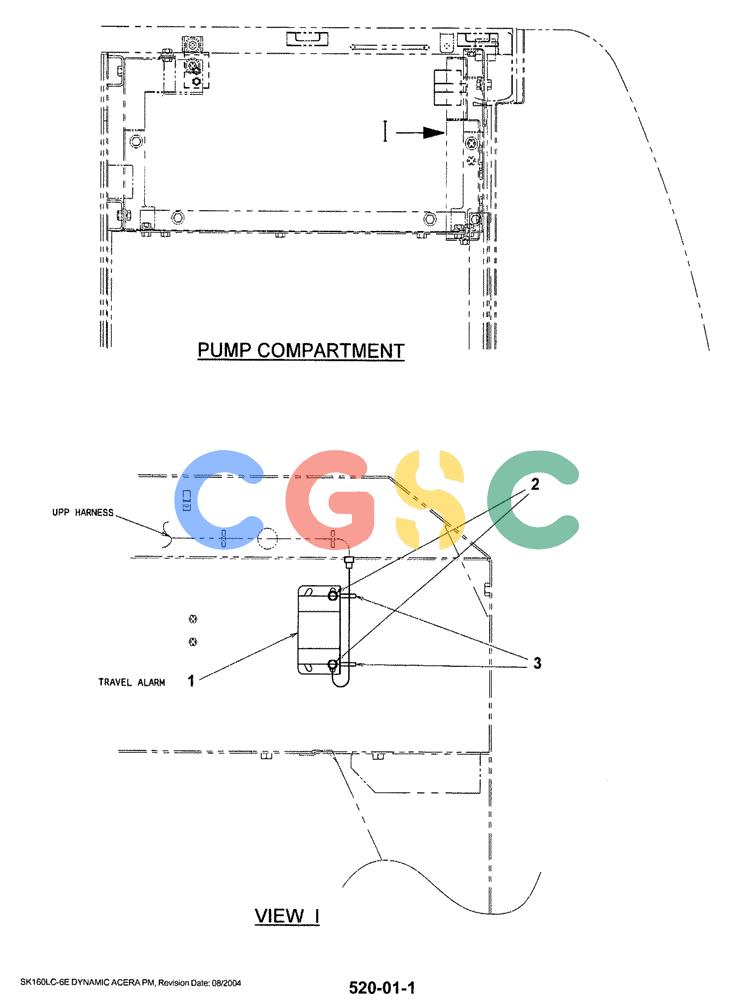 神钢零件查询(SK160LC-6E) - DYNAMIC ACERA EXCAVATOR 08/2004 ASN YM03U0523 (8/04-12/07) (05-001 ) - ALARM ASSY Kobelco