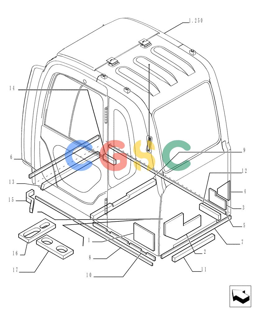 神钢零件查询(SK170 ACERA M-9) - CRAWLER EXCAVATOR - TIER 3 NON-REGULATED (1/12-12/13) (39.101.AC[03]) - FRAME, ASSY, UPPER, INSULATION Kobelco
