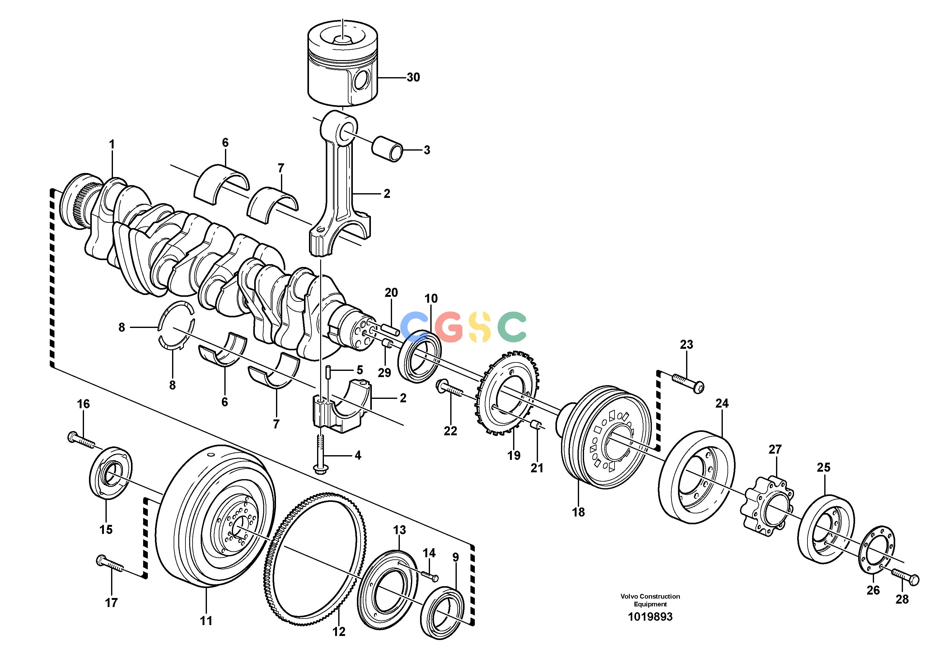 沃尔沃零件查询L110E Crankshaft and related partsS/N 2202- SWE, 61001- USA, 70401-BRA NoneNoneNoneAutodata Volvo online