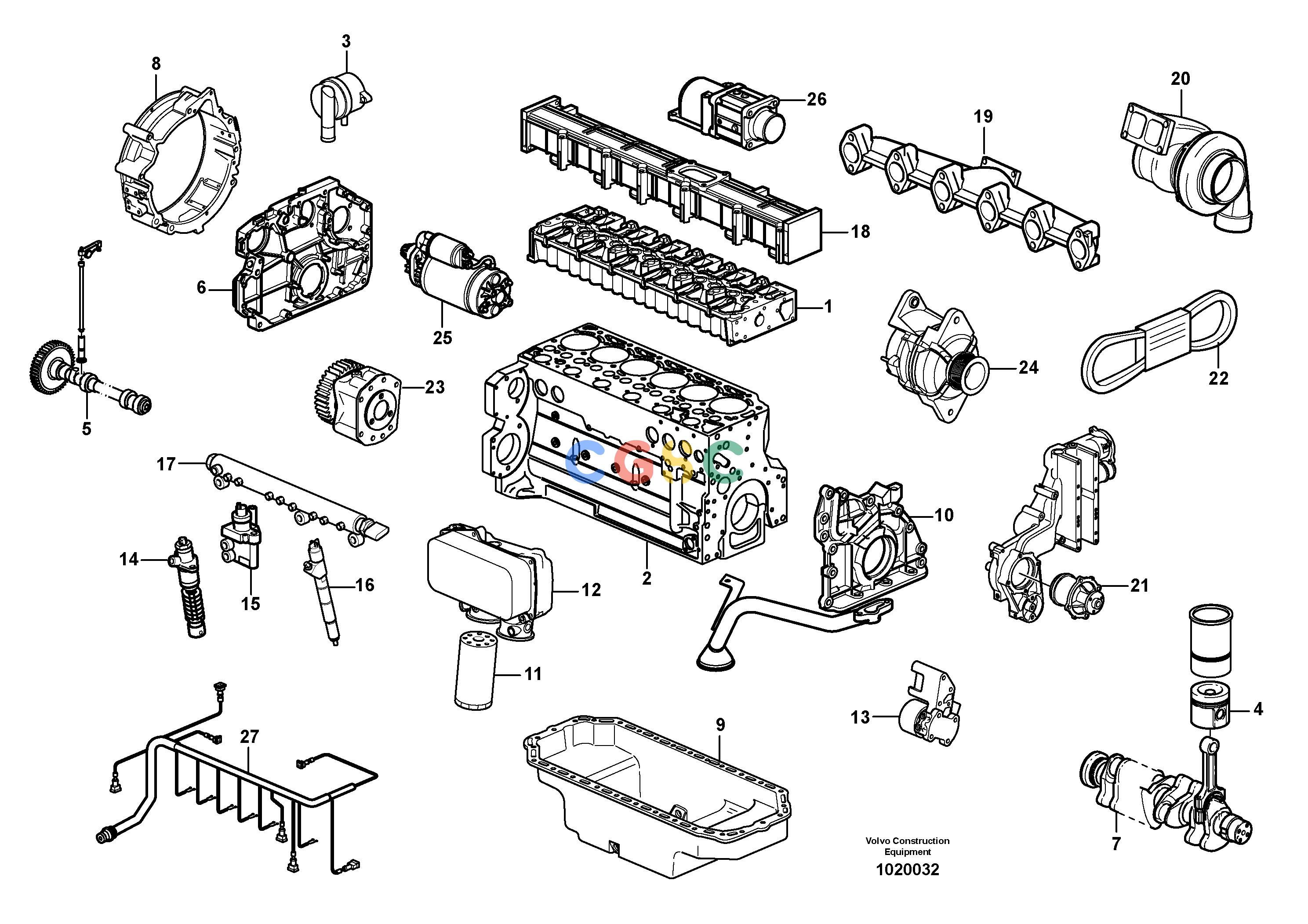 沃尔沃零件查询PL3005D EngineS/N 210001-210071, 280001- NoneNone8291930Autodata Volvo online