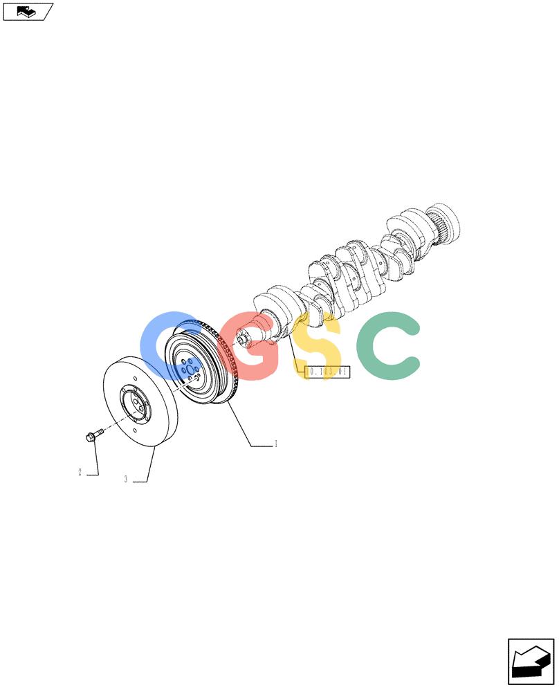 神钢零件查询(F4HFE613V A003) - ENGINE 5801366314 - 84169139 (9/10-) (10.110.01) - PULLEY - CRANKSHAFT (5801382825) Kobelco