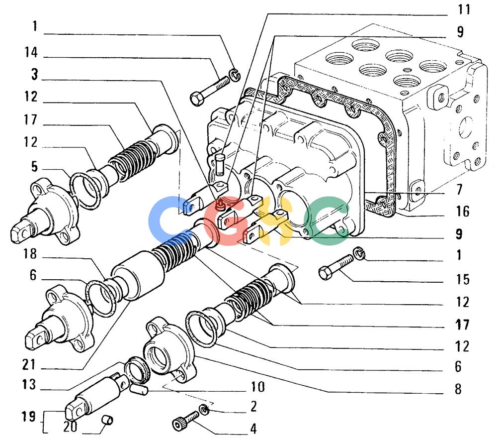 纽荷兰零件查询(FD14E) - CRAWLER DOZER (3.4360[002]) - EQUIPMENT CONTROL VLAVE-COMPONENTS New Holland Constructuion