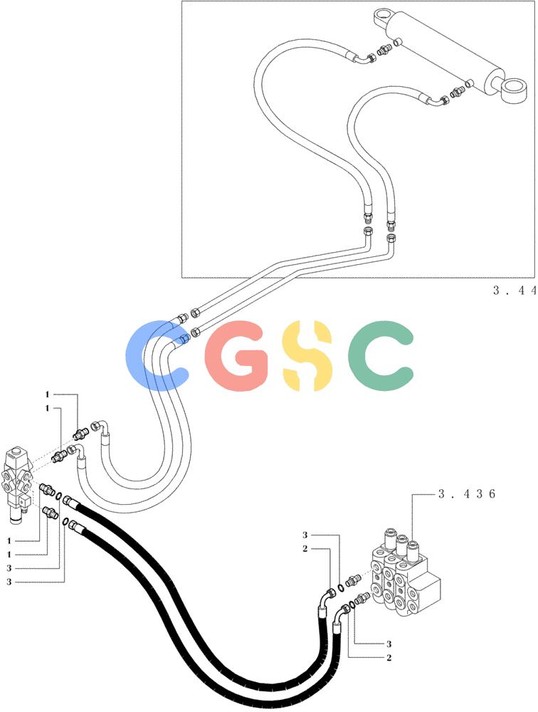 纽荷兰零件查询(FD80) - CRAWLER DOZER (1/98-) (9.500[02]) - HYDRAULIC SYSTEM - RIPPER New Holland Constructuion
