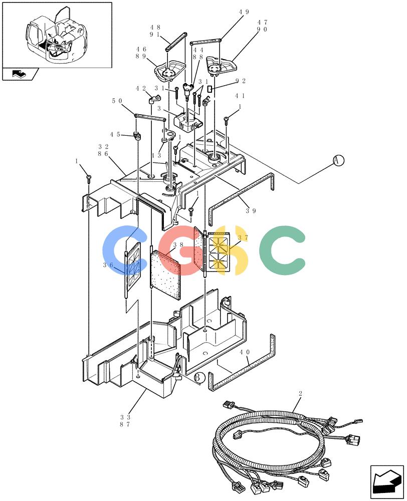 纽荷兰零件查询(E235BSR) - CRAWLER EXCAVATOR (5/07-) (1.295[07]) - AIR CONDITIONING - COMPONENTS New Holland Constructuion
