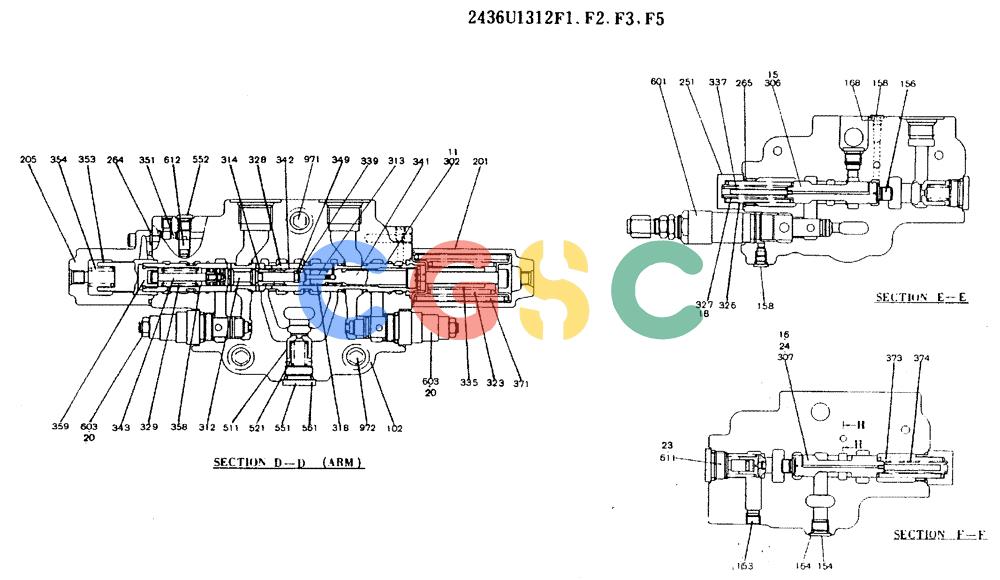 神钢零件查询(MD240BLC) - EXCAVATOR ASN LL1488 (1/80-12/06) (11-015[03]) - VALVE ASSY, CONTROL Kobelco