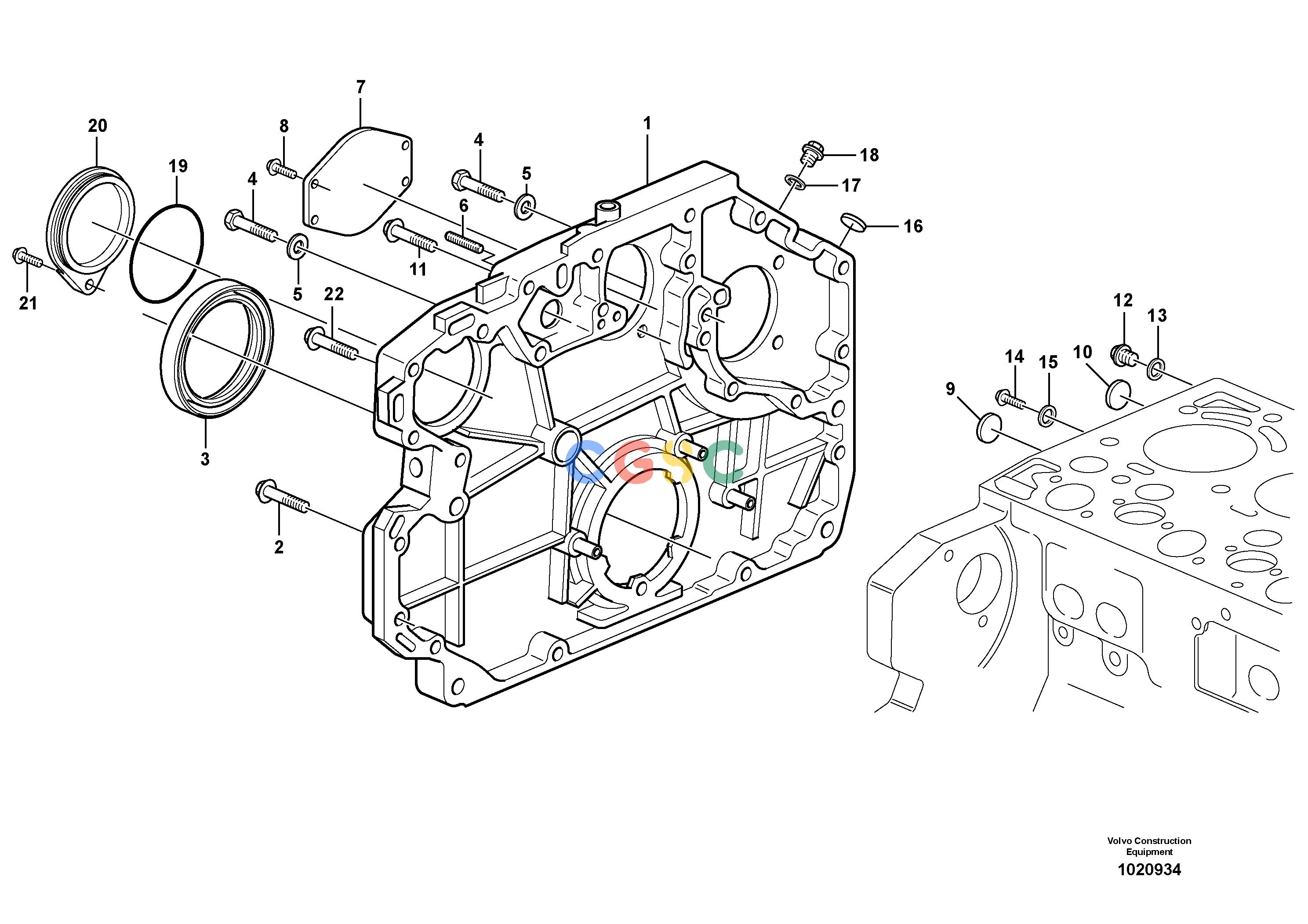 沃尔沃零件查询L120E Timing gear casingS/N 16001 - 19668 SWE, 64001- USA, 70701-BRA NoneNoneNoneAutodata Volvo online