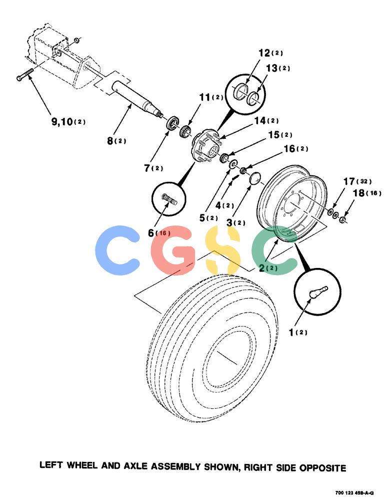 凯斯零件查询(8575) - CASE IH MID-SIZE RECTANGULAR BALER (NORTH AMERICA) (1/95-12/00) (07-026) - WHEEL, HUB AND AXLE ASSEMBLY Case Agriculture