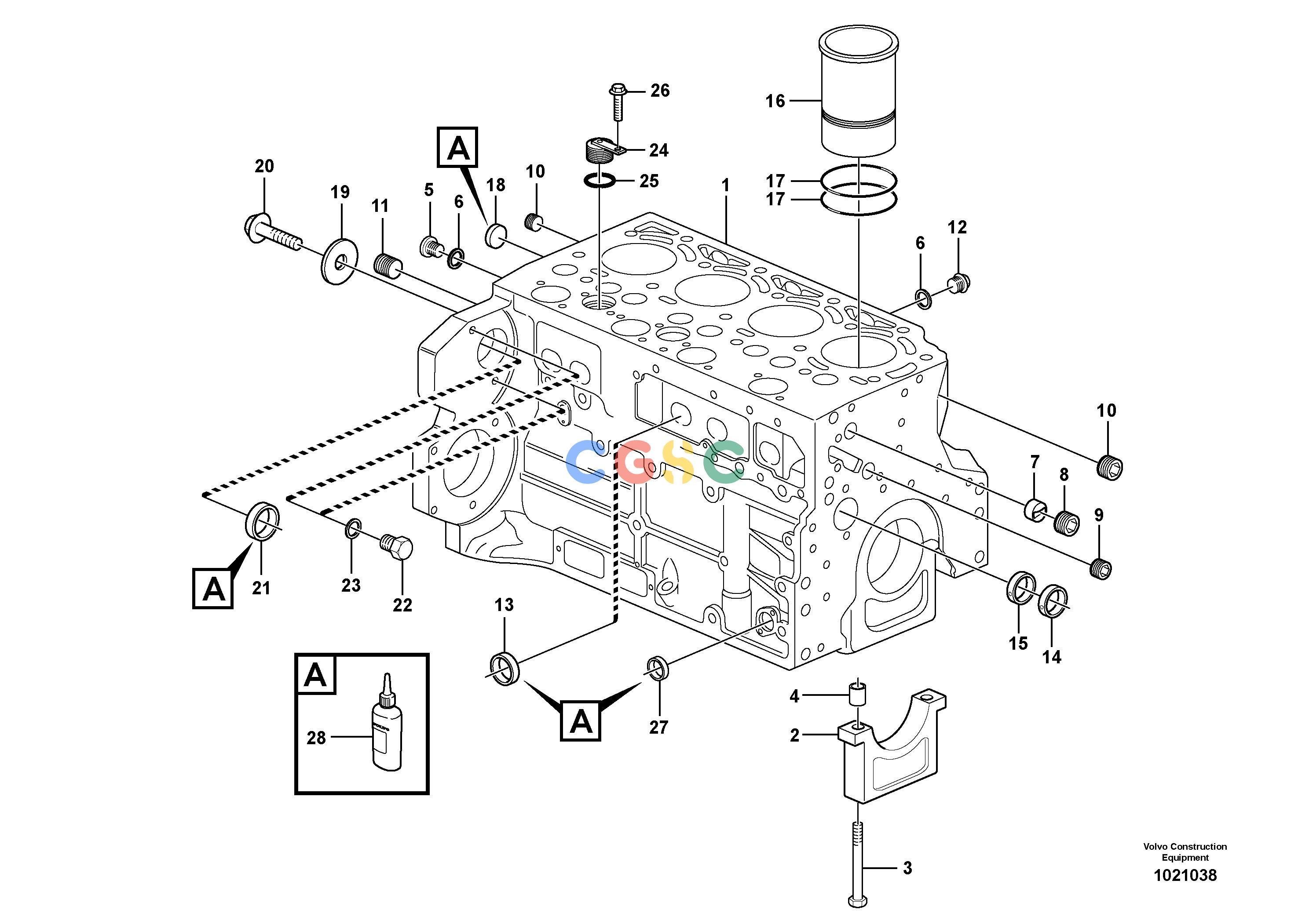 沃尔沃零件查询EW140B Cylinder blockNone NoneNoneNoneAutodata Volvo online