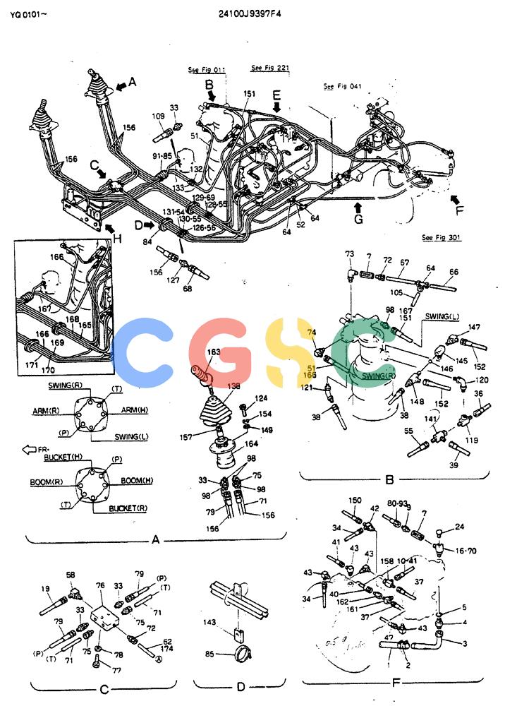 神钢零件查询(MD200BLC) - EXCAVATOR BTW YQ0101 - YQ0564 (1/80-12/06) (03-002[01]) - REMOTE-CONTROL ASSY Kobelco