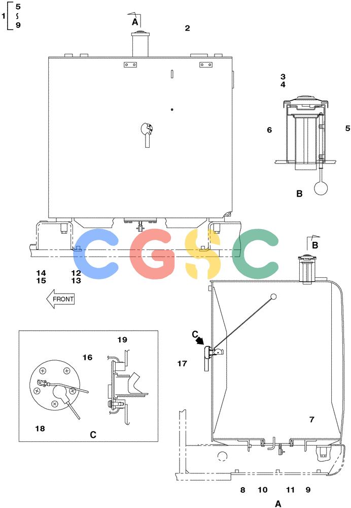 纽荷兰零件查询(E805) - CRAWLER EXCAVATOR (1/05-) (03-003-00[01]) - FUEL TANK New Holland Constructuion