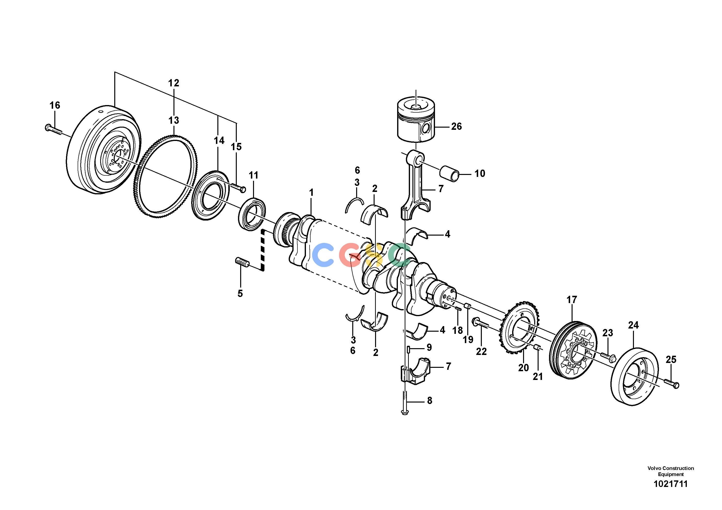 沃尔沃零件查询L70E Crankshaft and related partsNone NoneNoneNoneAutodata Volvo online