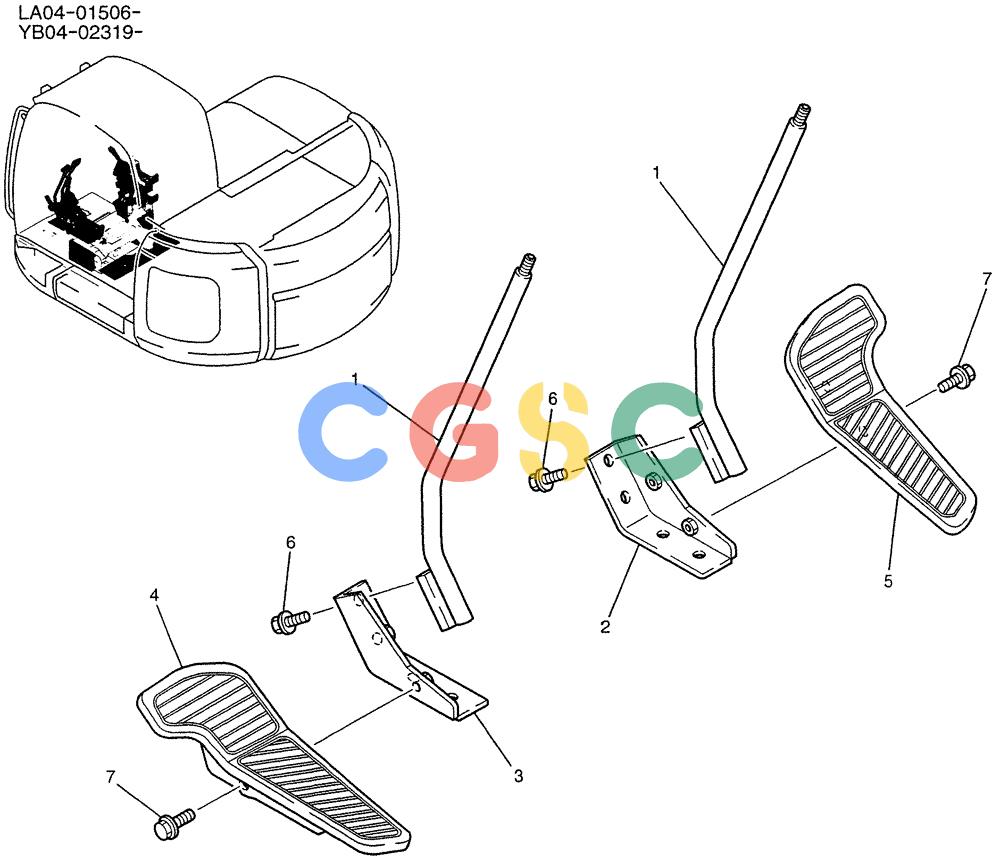 纽荷兰零件查询(E200SRLC) - CRAWLER EXCAVATOR BTW LA04-01506 - LA04-01625 (01-028) - LEVER ASSY, PROPEL New Holland Constructuion