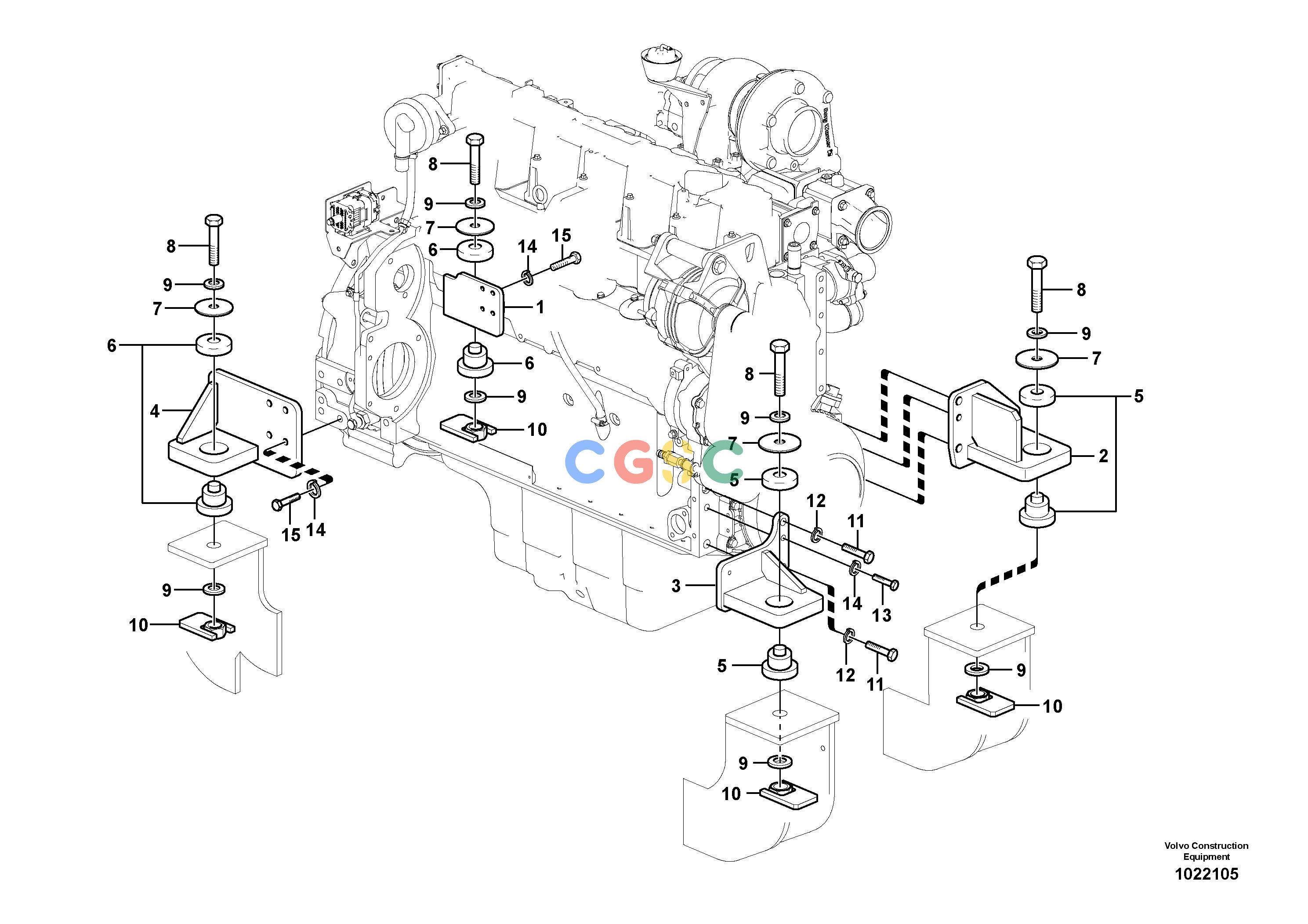 沃尔沃零件查询FC2421C Engine mountS/N 110001-110078 NoneNone8283552,8283553Autodata Volvo online