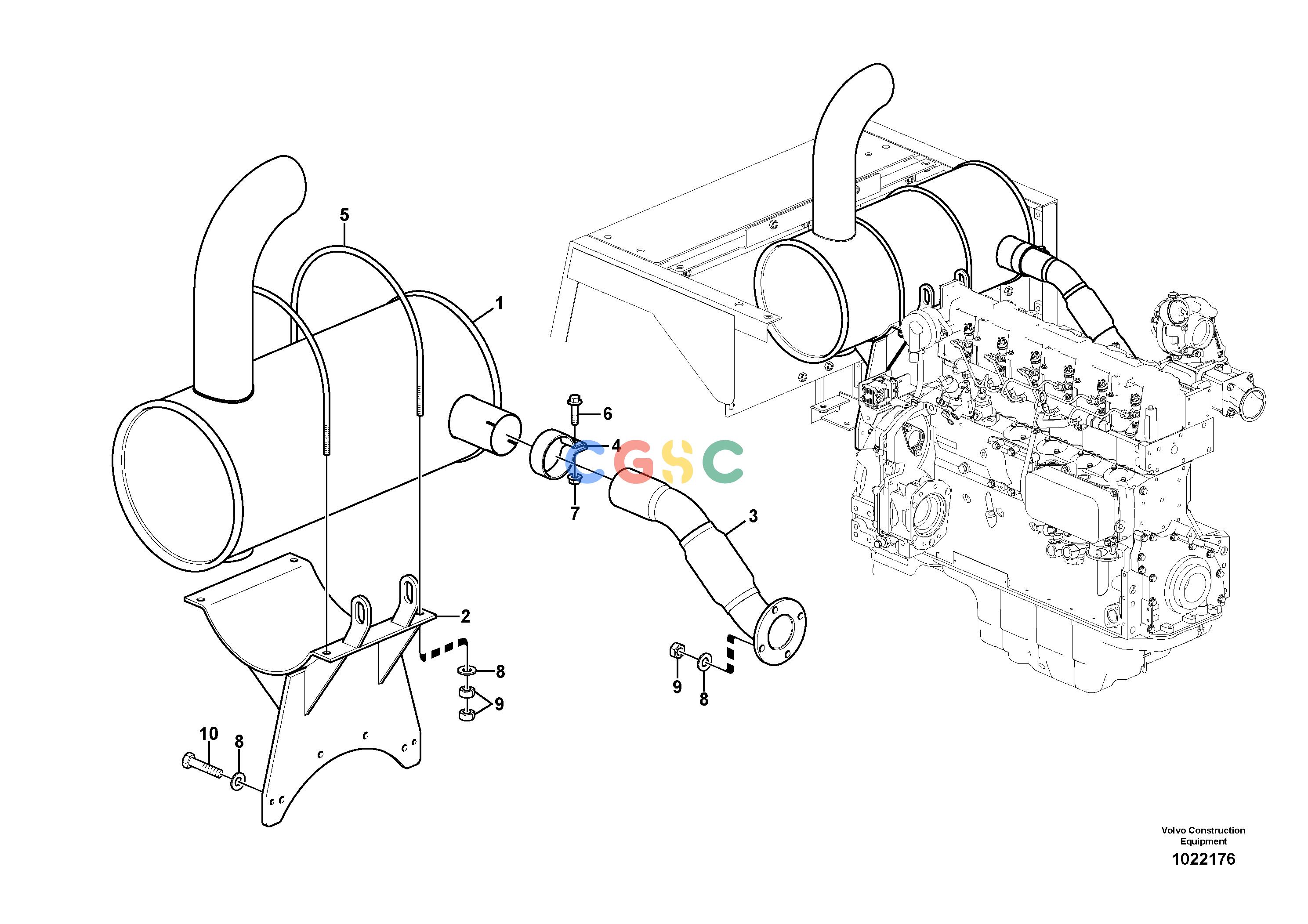 沃尔沃零件查询FC2121C Exhaust systemS/N 110001-1100068284053-NoneNoneNoneNoneAutodata Volvo online
