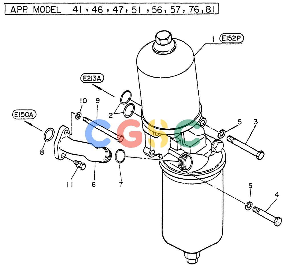 神钢零件查询(FD6T04) - NISSAN DIESEL ENGINE - LK500 (1/06-12/06) (04-002[01]) - FILTER-OIL (FITTING PARTS) Kobelco