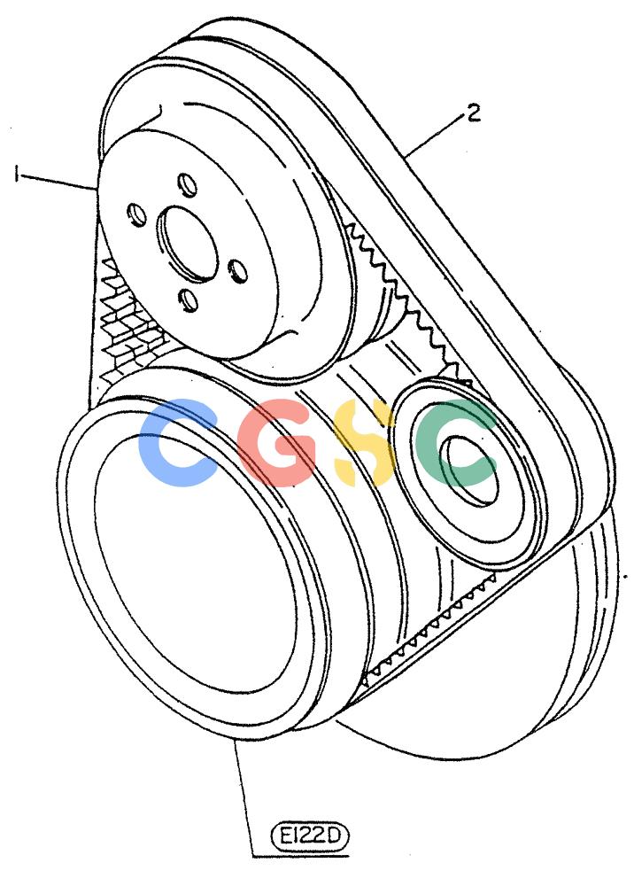 神钢零件查询(FD6(T)14) - NISSAN DIESEL ENGINE ASN 050001 - LK400 & LK500A (1/06-12/06) (06-007) - FAN "PULLEY & BELT" Kobelco
