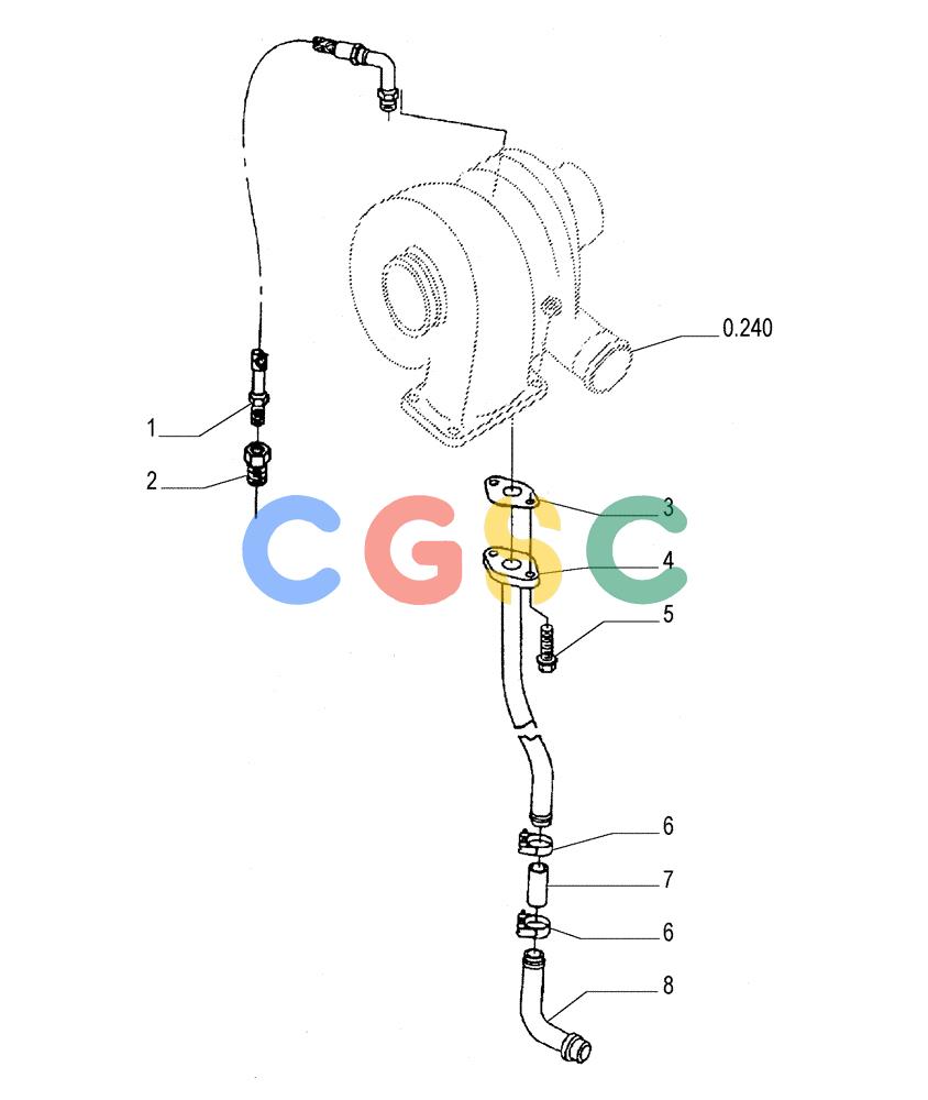 纽荷兰零件查询(FL145) - CRAWLER LOADER (N.A. VERSION) (11/98-) (0.241[01]) - TURBOCHARGER - PIPING New Holland Constructuion