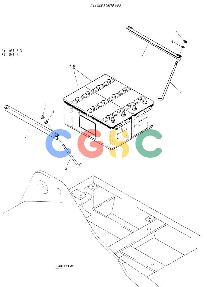 神钢零件查询(MD200C) - EXCAVATOR BTW YQU0701 - YQU2000 (1/80-12/06) (06-002) - BATTERY ASSY Kobelco