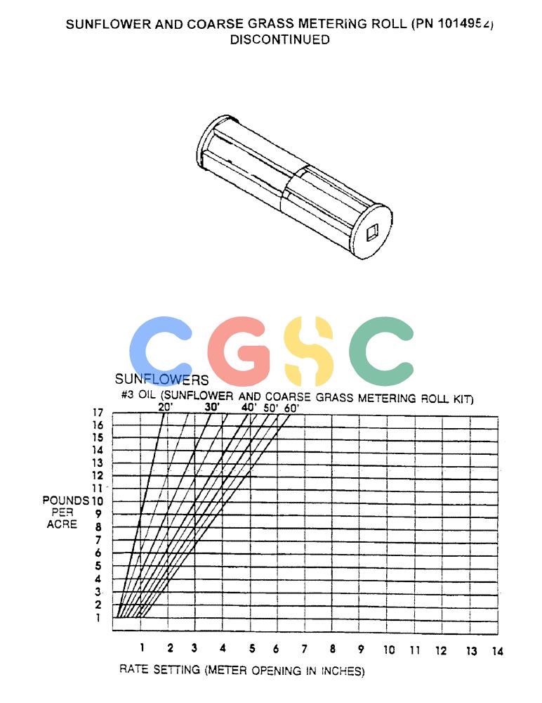 凯斯零件查询(2400) - CONCORD AIR SYSTEM (1/96-12/99) (D37) - SUNFLOWER AND COARSE GRASS METERING ROLL, PN 1014952, DICONTINUED Case Agriculture