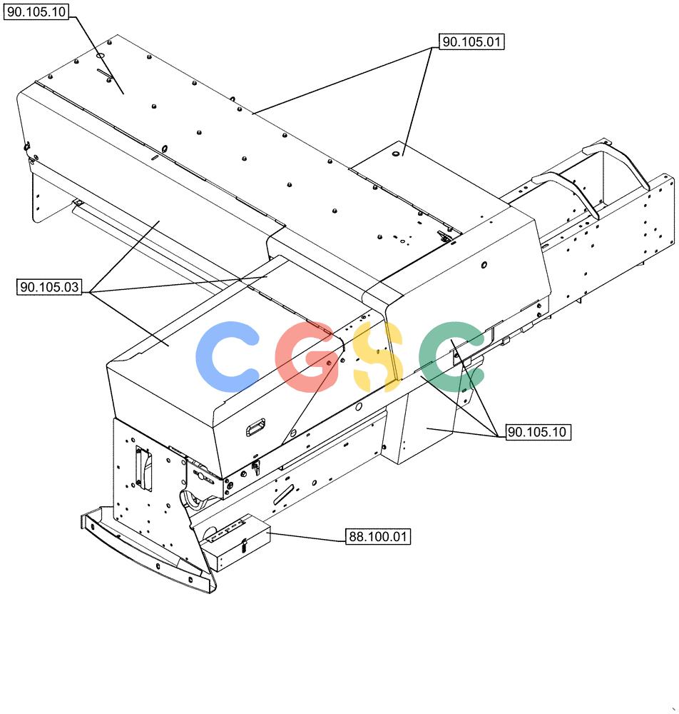 凯斯零件查询(SB521) - SMALL SQUARE BALER (8/08-12/15) (00.000.90) - PICTORIAL INDEX, SHIELDS & DECALS Case Agriculture