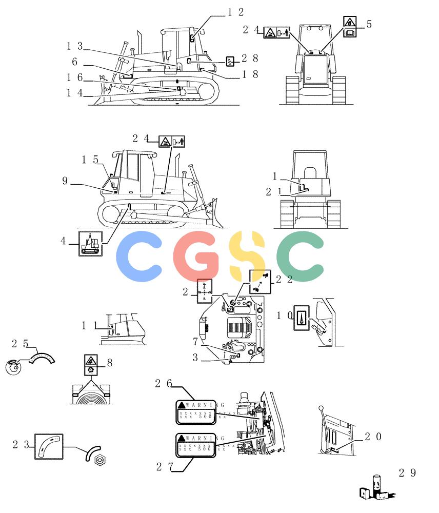 纽荷兰零件查询(DC150PS) - CRAWLER DOZER (6.780[01]) - DECALS - (ENGLISH) New Holland Constructuion
