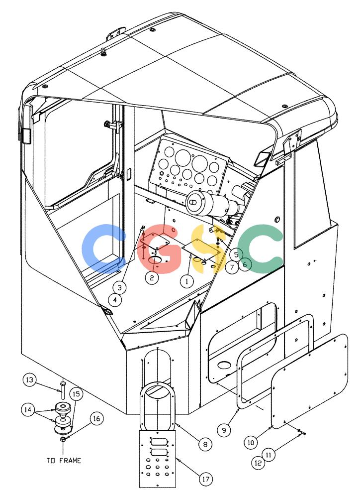 凯斯零件查询(FLX3330B) - FLOATER (12/99-9/02) (01-015) - CAB AND PANEL MOUNTING Case Agriculture