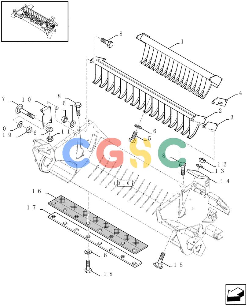 凯斯零件查询(RBX341) - SILAGE PACK ROUND BALER (3/03-12/05) (13.08[01]) - FEEDER AND CROPCUTTER ASSEMBLY, FRAME Case Agriculture