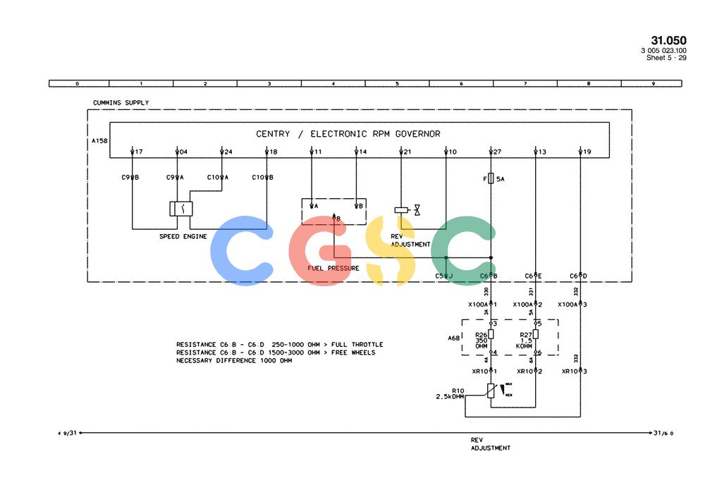 纽荷兰零件查询(EC450) - CRAWLER EXCAVATOR (SN: 750001-UP) (11/99-) (31.050[005]) - ELECTRICAL COMPON. I.CIRCUIT DIAGRAM PAGE 5(S/N 750001-UP) New Holland Constructuion