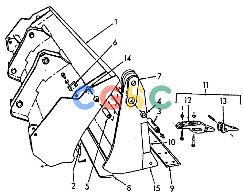 纽荷兰零件查询(FL5B) - CRAWLER LOADER (E3.14/5[002]) - MULTIPURPOSE BUCKET ASSEMBLY New Holland Constructuion