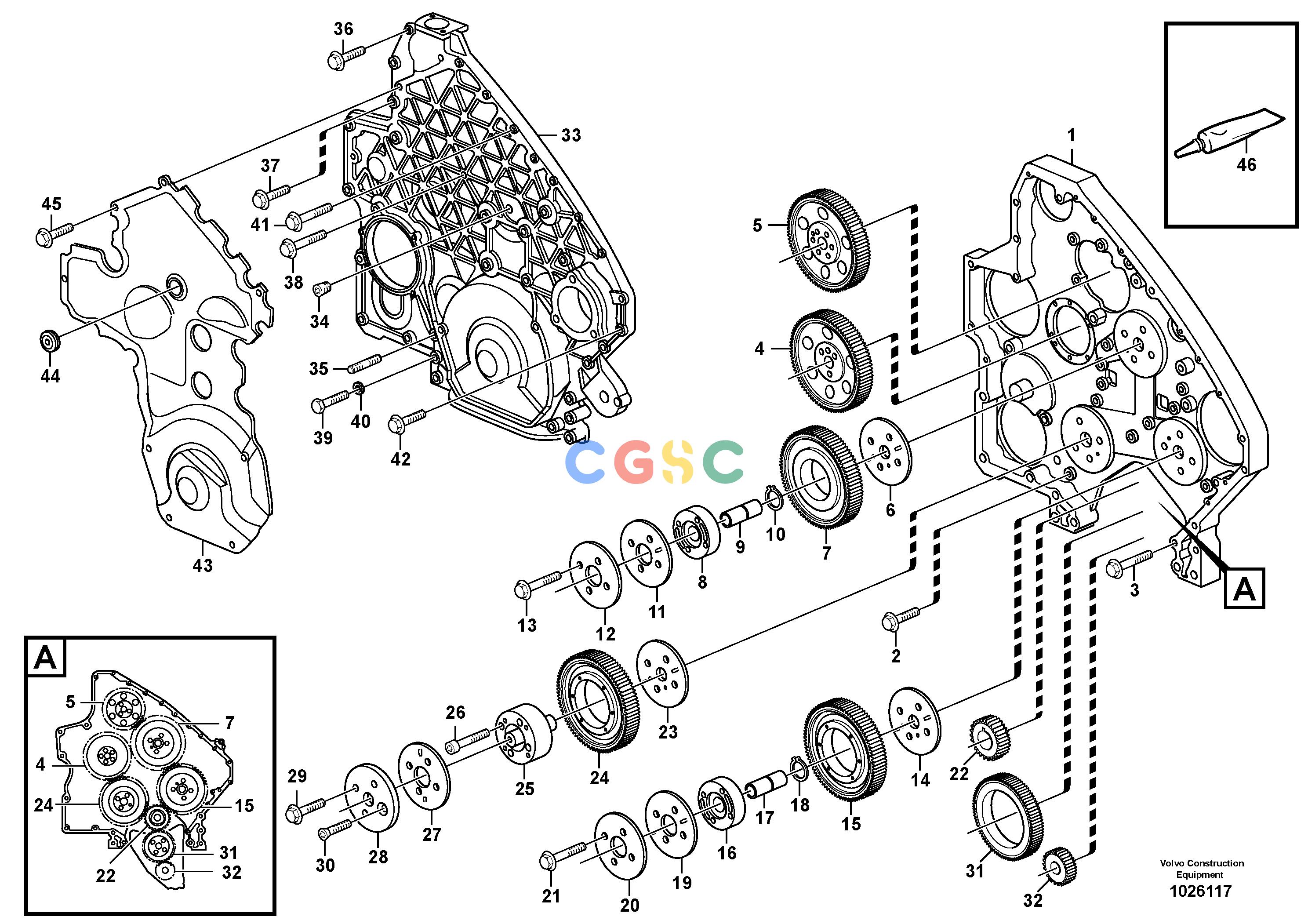 沃尔沃零件查询L330E Timing gear casing and gearsNone NoneNoneNoneAutodata Volvo online