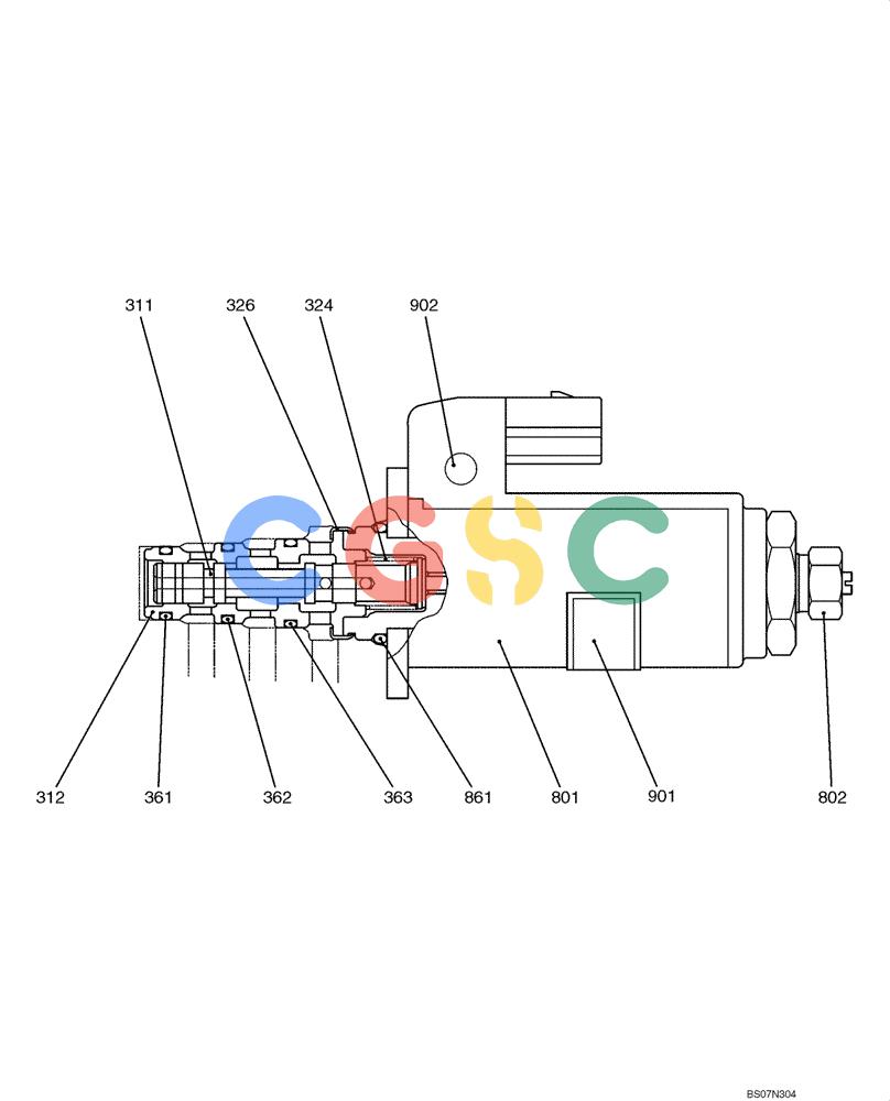 神钢零件查询(ED150) - BLADE RUNNER ACERA SR EXCAVATOR DOZER (TIER 3 ) ASN YL06-01201 (5/08-12/12) (08-16-03[00]) - VALVE ASSEMBLY, SOLENOID (YN35V00050F1) Kobelco