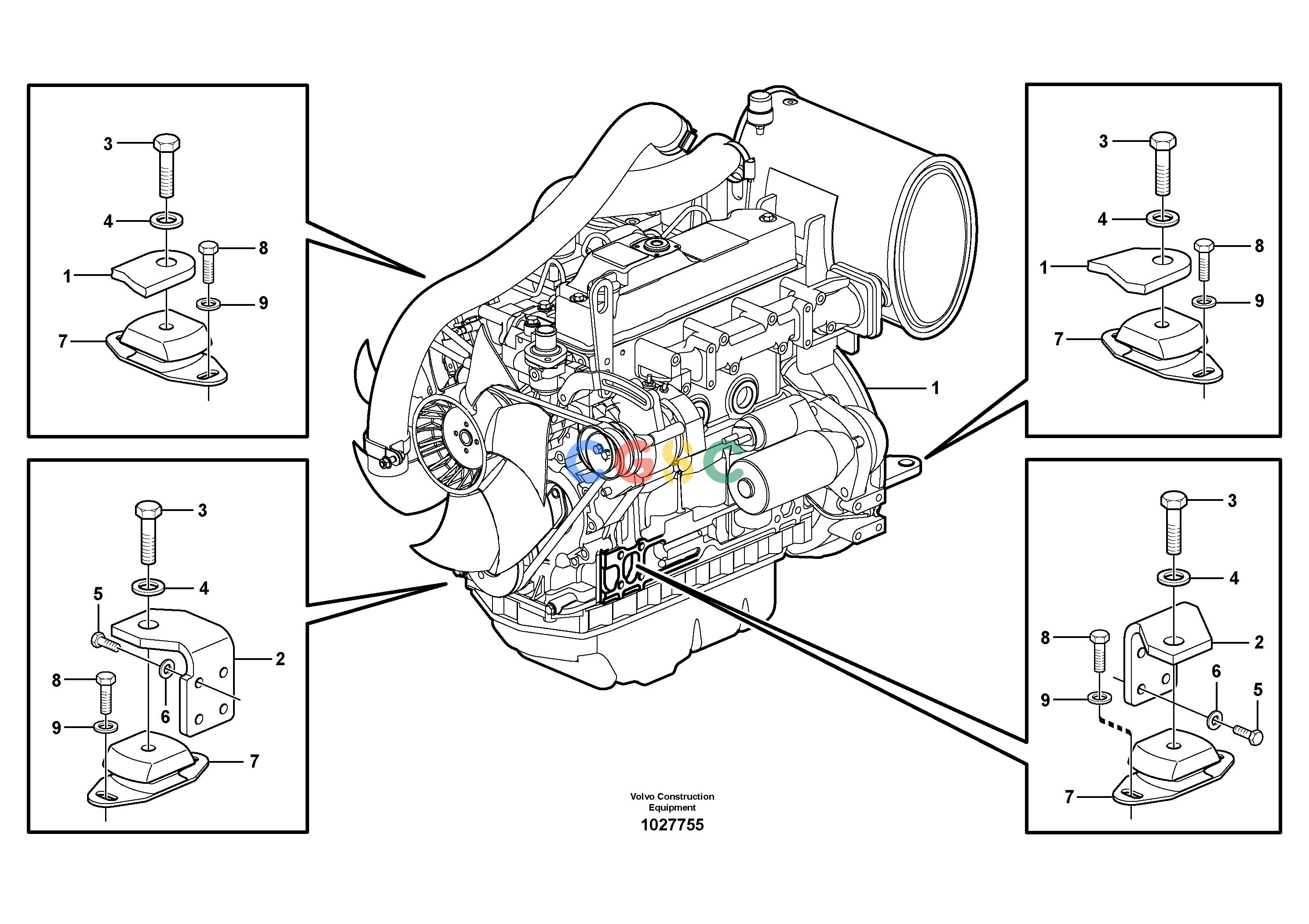 沃尔沃零件查询ECR48C Engine mountingNone NoneNoneNoneAutodata Volvo online